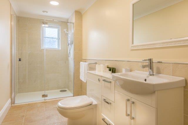 Family bathroom with large shower