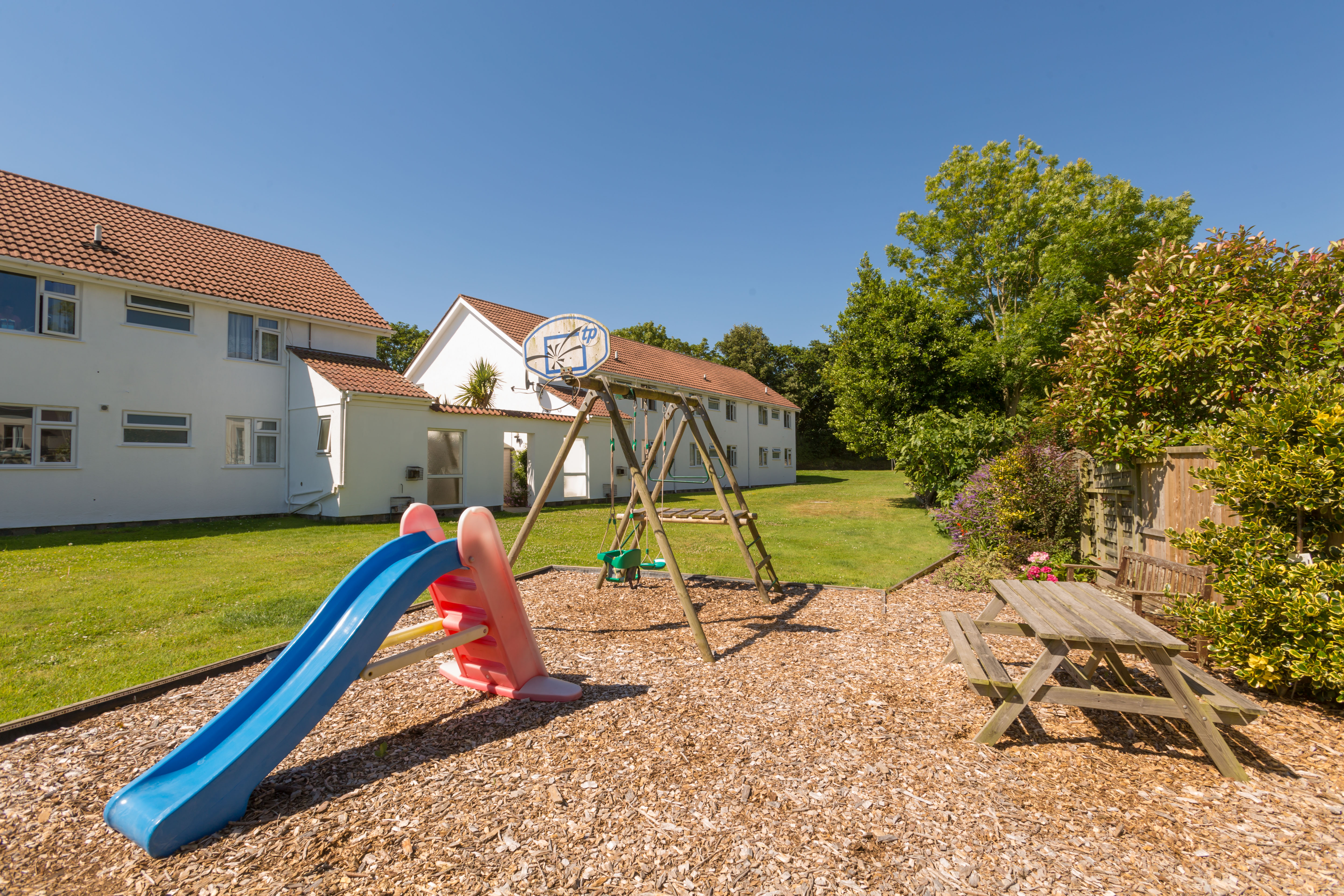 Childrens play area and lawn
