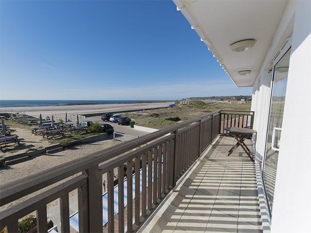 View looking north from balcony overlooking beach