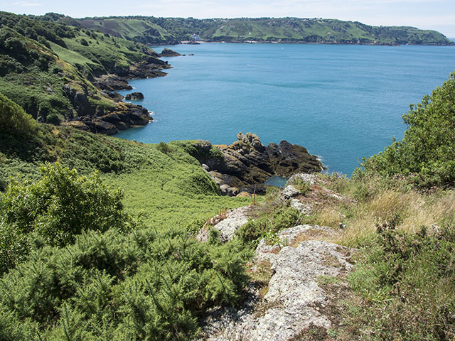 Bouley Bay from the north coast cliff path 