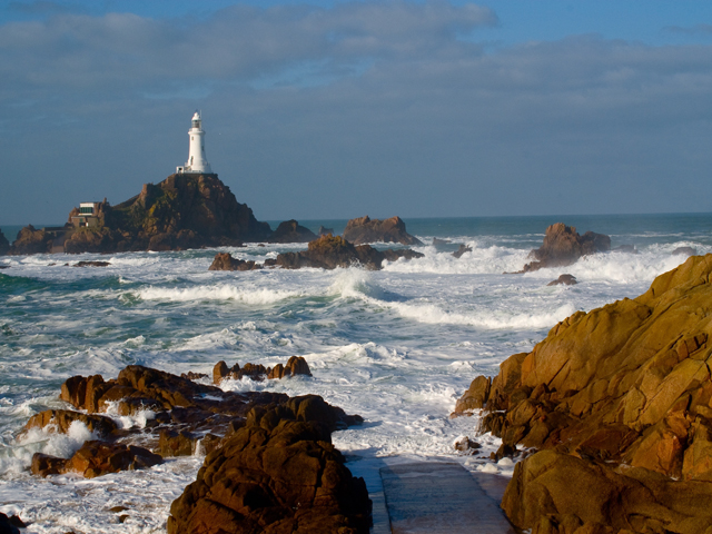 Corbiere Lighthouse on the south west corner of Jersey