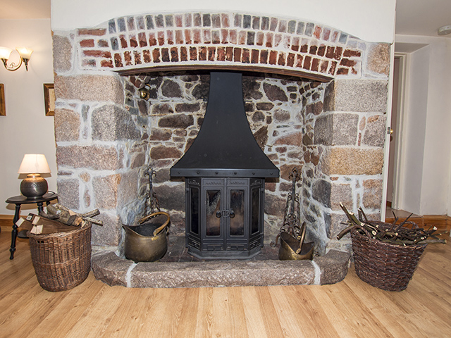 Fireplace in lounge