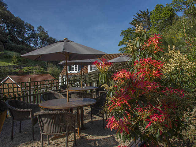 Relax in the beer garden at the Rozel Bay pub and restaurant