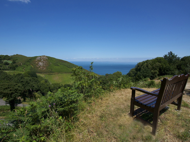 Jersey view - the french coast seen from the top of Bouley Bay
