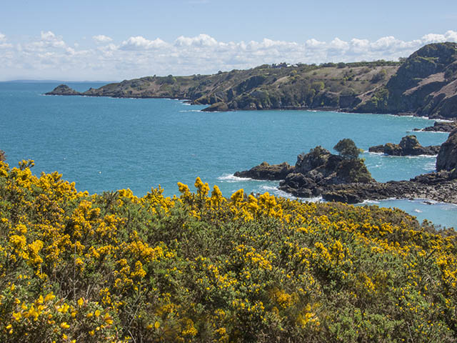 View towards the french coast from the Bouley Bay cliff path