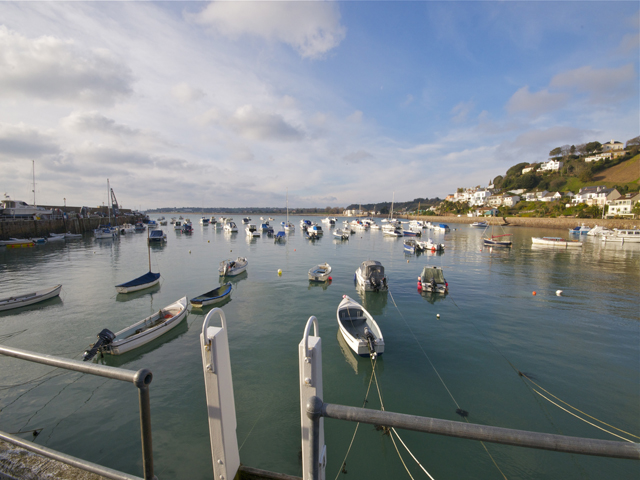 View from one of the many harbourside restaurants at Gorey