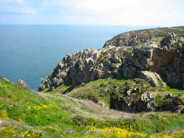 The Islands are known for their stunning cliff path walks - this photo taken at Grosnez Point