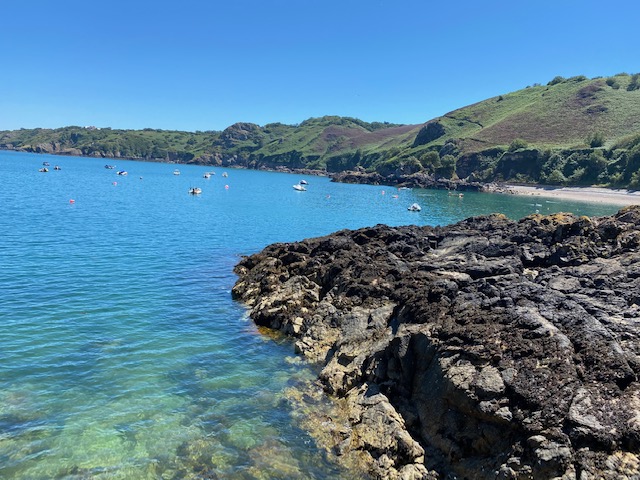 The pretty harbour at Bouley Bay is nearby