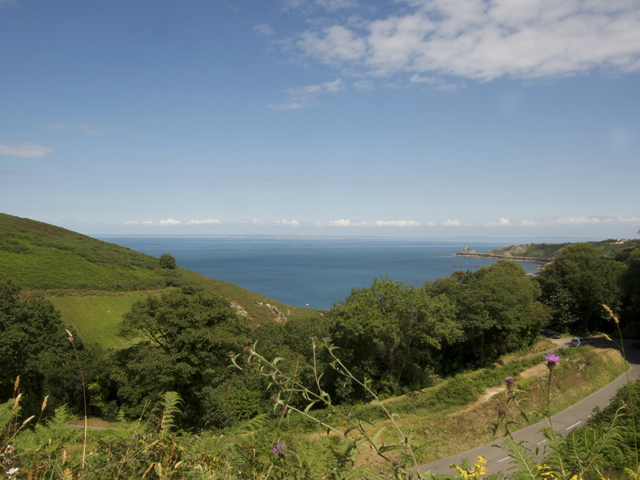 Jersey view  - over Bouley Bay to the french coast 