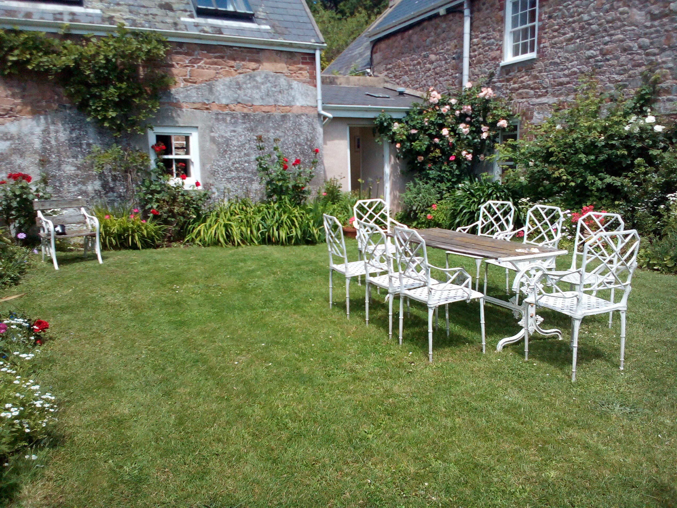 The enclosed garden at Bakehouse Cottage