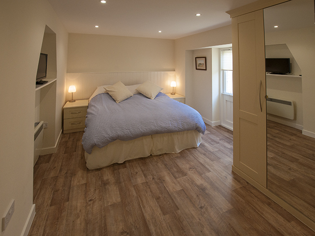 Spacious bedroom can be made up as a double or a twin on request