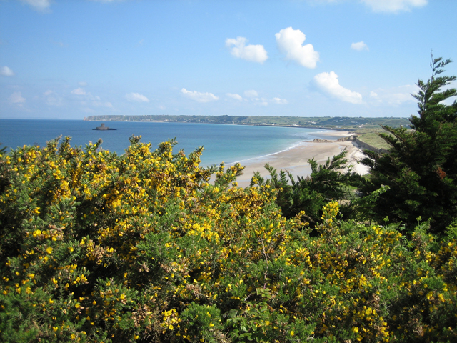 View over St Ouen's Bay from the south