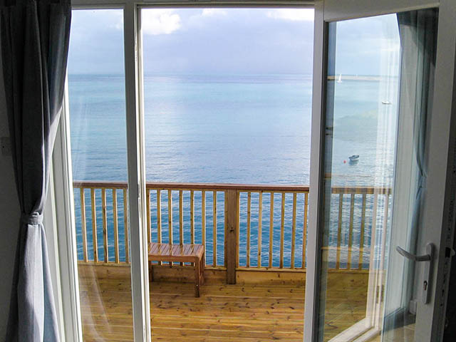 Sea view from bedroom two
