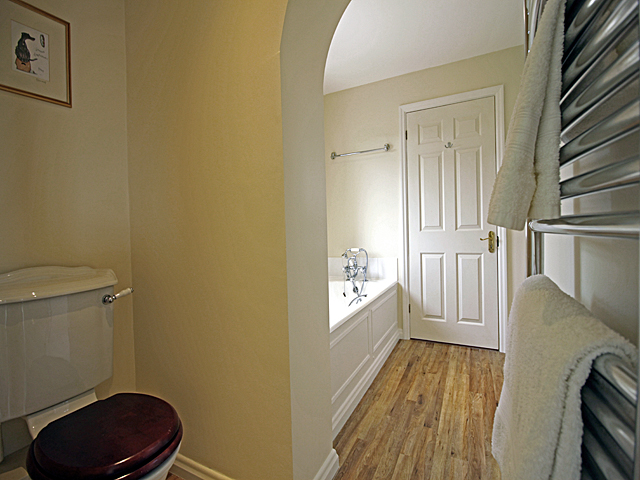 Spacious bathroom room with bath, separate shower, basin and WC